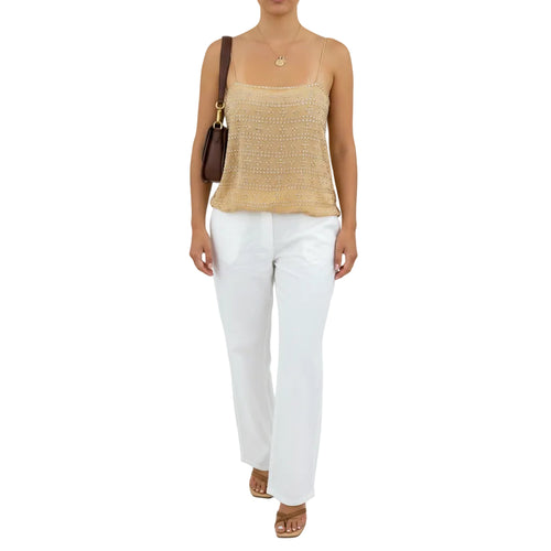 Damen Tanktop mit Karomuster und schmaler Passform