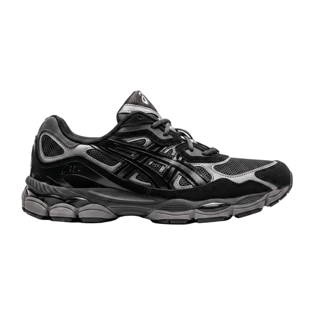 Asics Gel Nyc Graphit Schwarz Sneaker Schuhe Seitenansicht