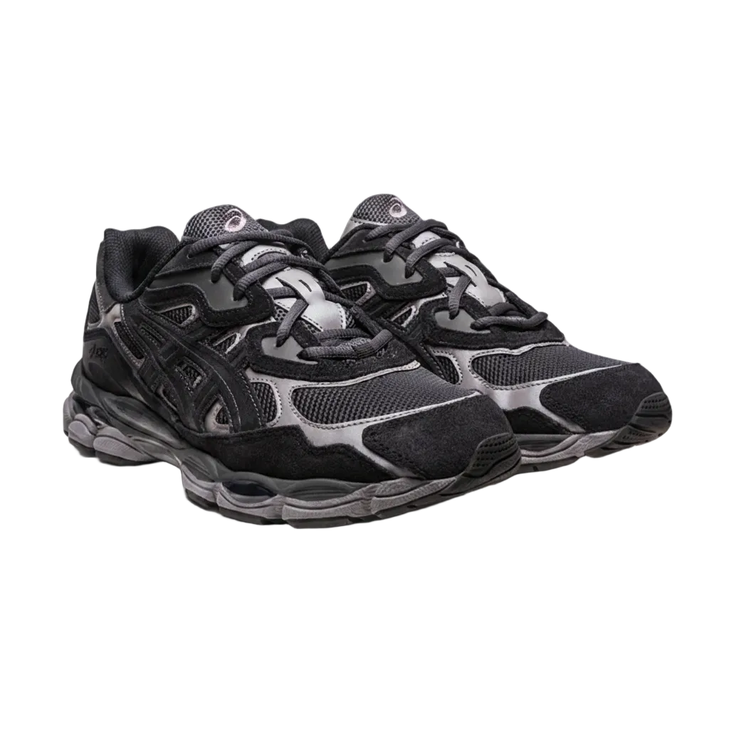 Asics Gel Nyc Graphit Schwarz Sneaker Schuhe Vorderansicht