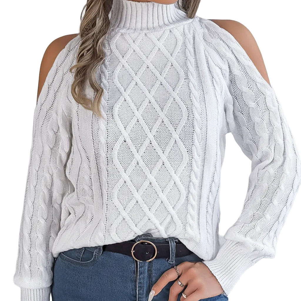 Trendiges Oberteil mit Twist Muster und Schulterdetails